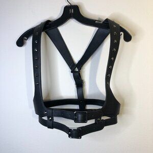 Killstar Pleather Body Harness Belt with Spikes NWOT M